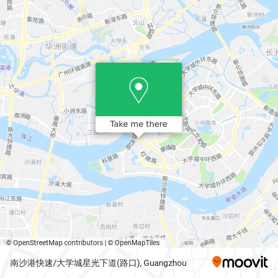 南沙港快速/大学城星光下道(路口) map