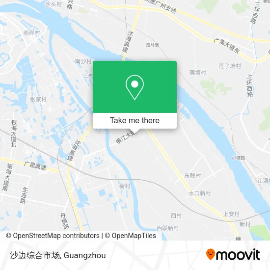 沙边综合市场 map