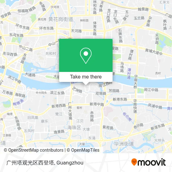广州塔观光区西登塔 map