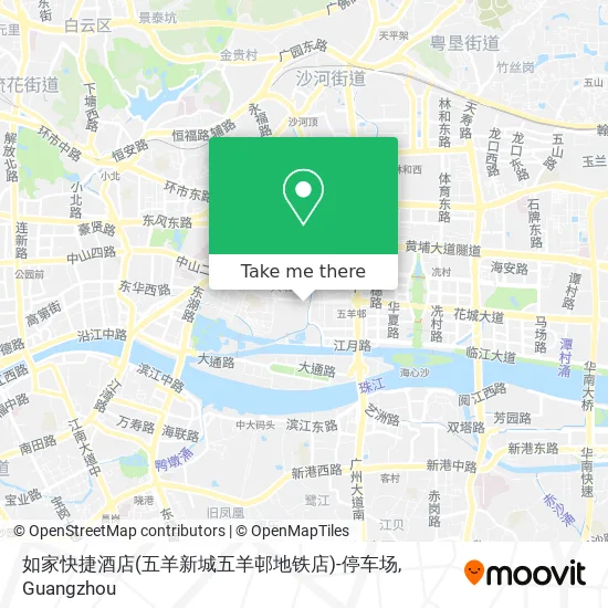 如家快捷酒店(五羊新城五羊邨地铁店)-停车场 map