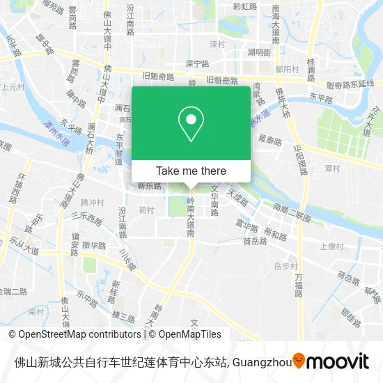 佛山新城公共自行车世纪莲体育中心东站 map