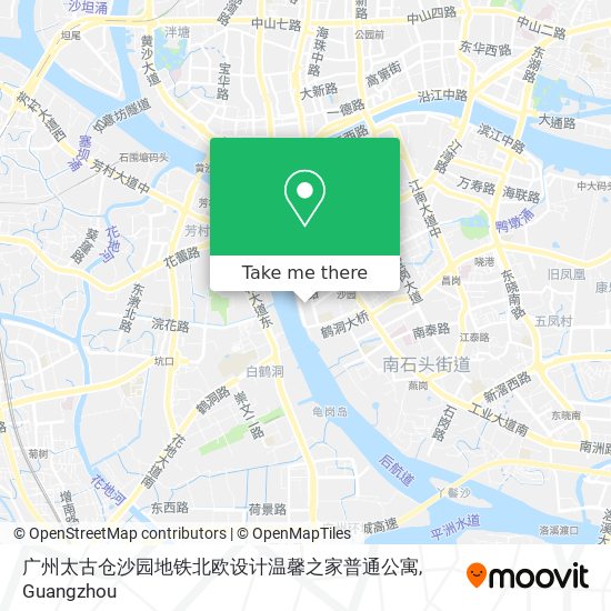 广州太古仓沙园地铁北欧设计温馨之家普通公寓 map