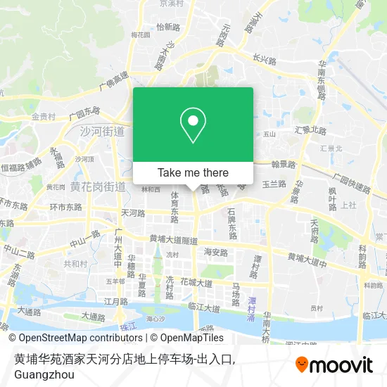 黄埔华苑酒家天河分店地上停车场-出入口 map