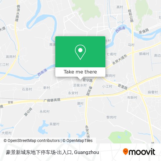 豪景新城东地下停车场-出入口 map