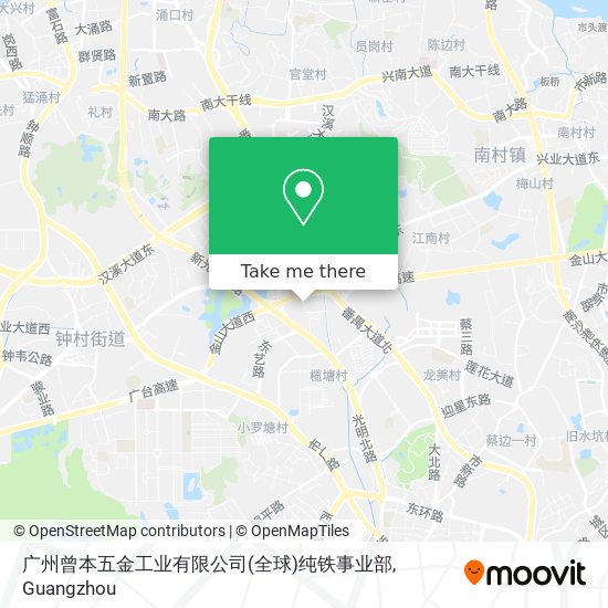 广州曾本五金工业有限公司(全球)纯铁事业部 map