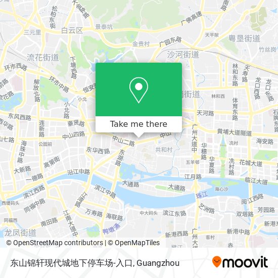 东山锦轩现代城地下停车场-入口 map