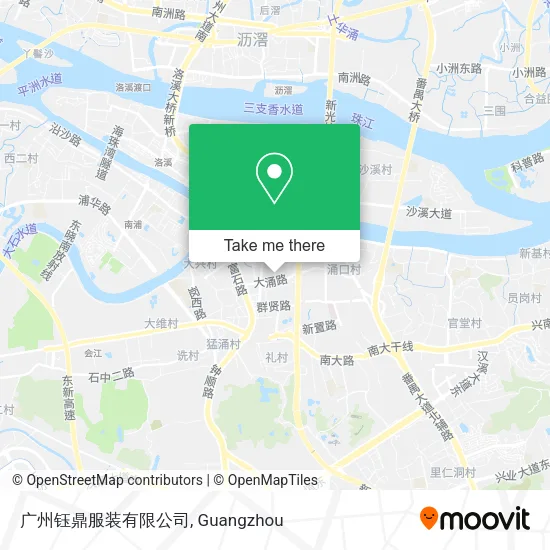 广州钰鼎服装有限公司 map