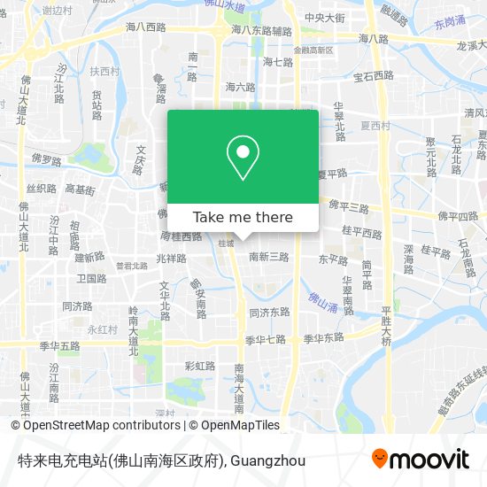 特来电充电站(佛山南海区政府) map