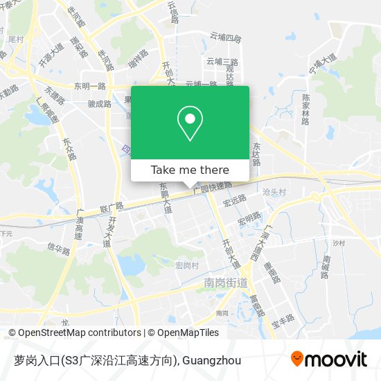 萝岗入口(S3广深沿江高速方向) map