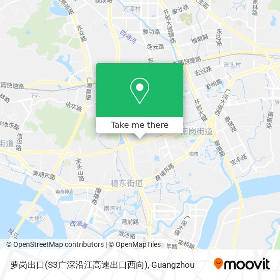 萝岗出口(S3广深沿江高速出口西向) map