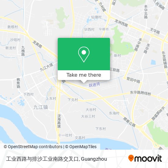 工业西路与排沙工业南路交叉口 map