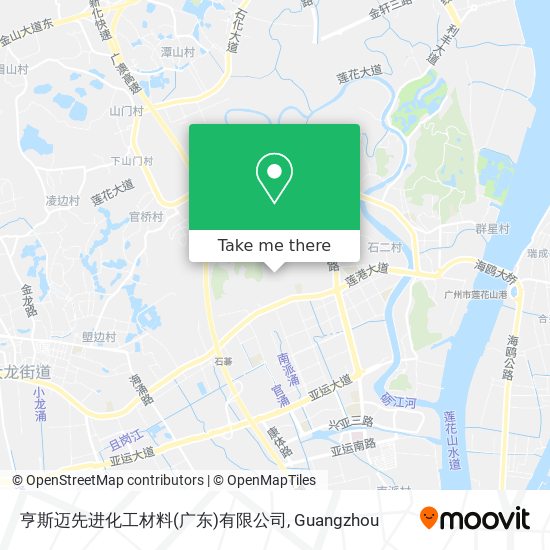 亨斯迈先进化工材料(广东)有限公司 map