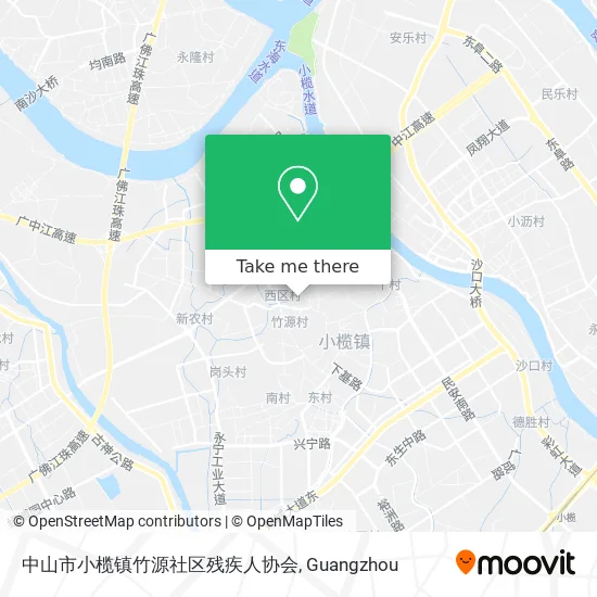 中山市小榄镇竹源社区残疾人协会 map