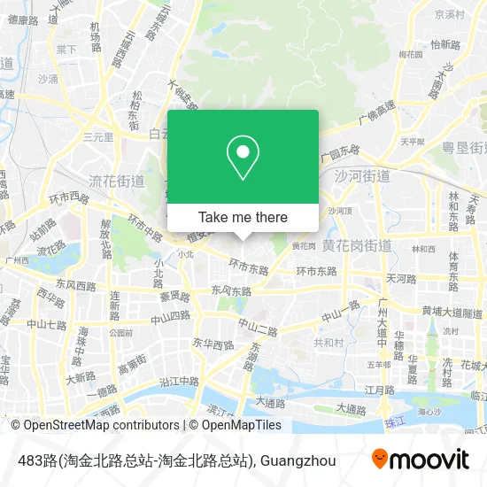 483路(淘金北路总站-淘金北路总站) map