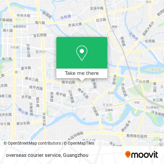 overseas courier service map