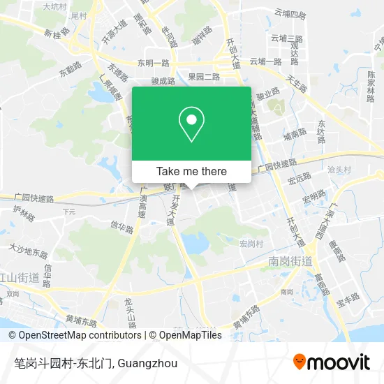 笔岗斗园村-东北门 map