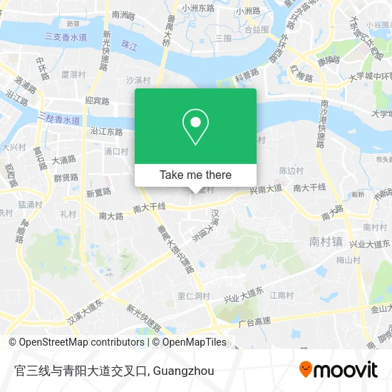 官三线与青阳大道交叉口 map