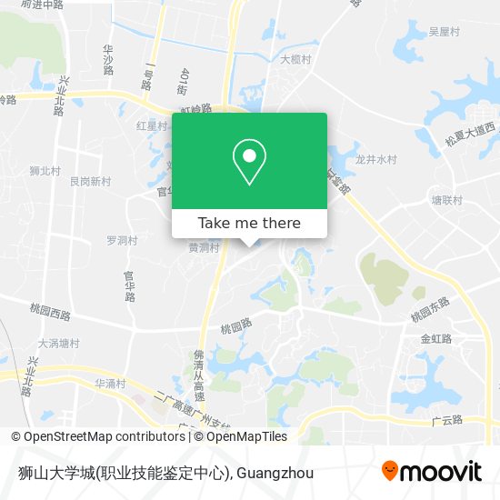 狮山大学城(职业技能鉴定中心) map