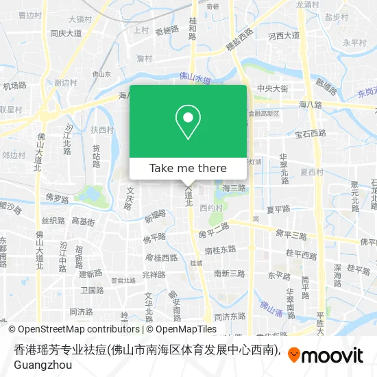 香港瑶芳专业祛痘(佛山市南海区体育发展中心西南) map