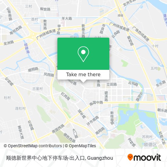 顺德新世界中心地下停车场-出入口 map