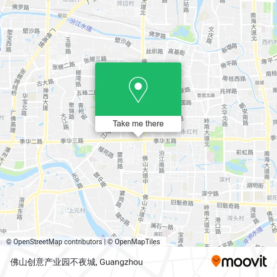 佛山创意产业园不夜城 map