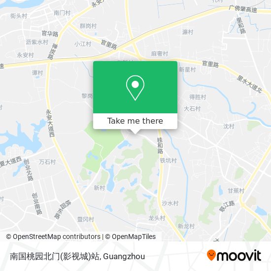 南国桃园北门(影视城)站 map