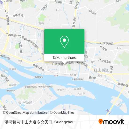 港湾路与中山大道东交叉口 map