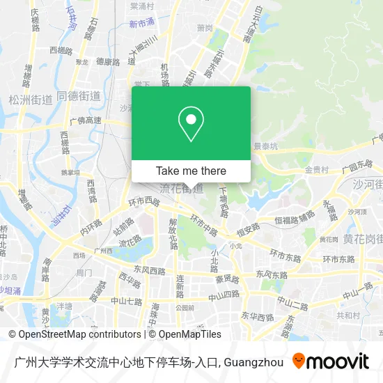 广州大学学术交流中心地下停车场-入口 map