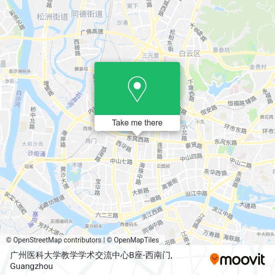 广州医科大学教学学术交流中心B座-西南门 map