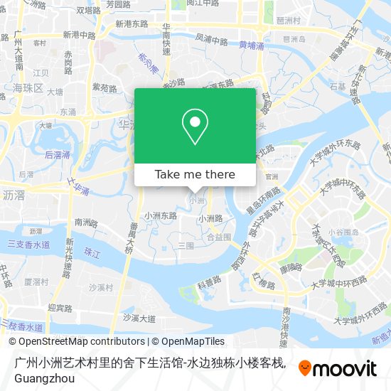 广州小洲艺术村里的舍下生活馆-水边独栋小楼客栈 map