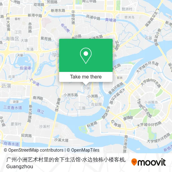 广州小洲艺术村里的舍下生活馆-水边独栋小楼客栈 map