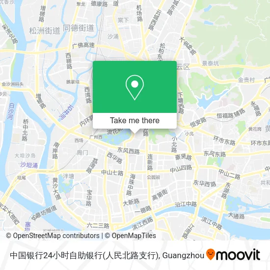 中国银行24小时自助银行(人民北路支行) map