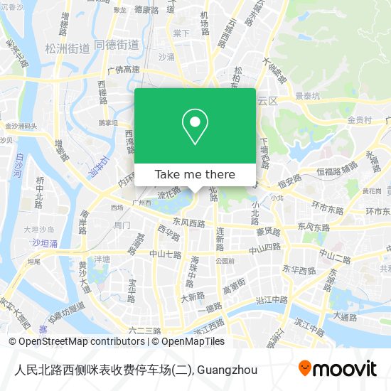 人民北路西侧咪表收费停车场(二) map
