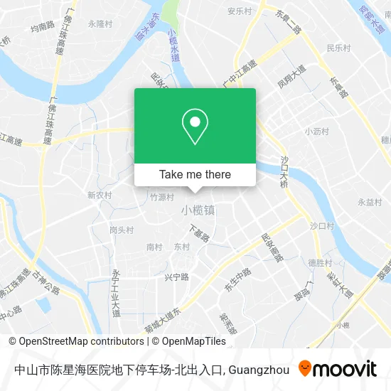 中山市陈星海医院地下停车场-北出入口 map