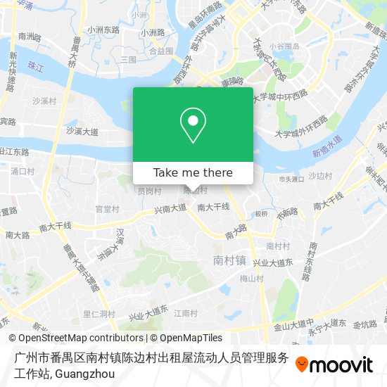 广州市番禺区南村镇陈边村出租屋流动人员管理服务工作站 map