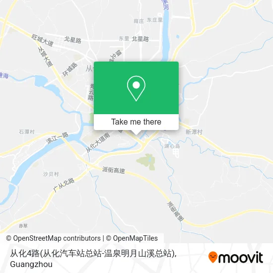 从化4路(从化汽车站总站-温泉明月山溪总站) map