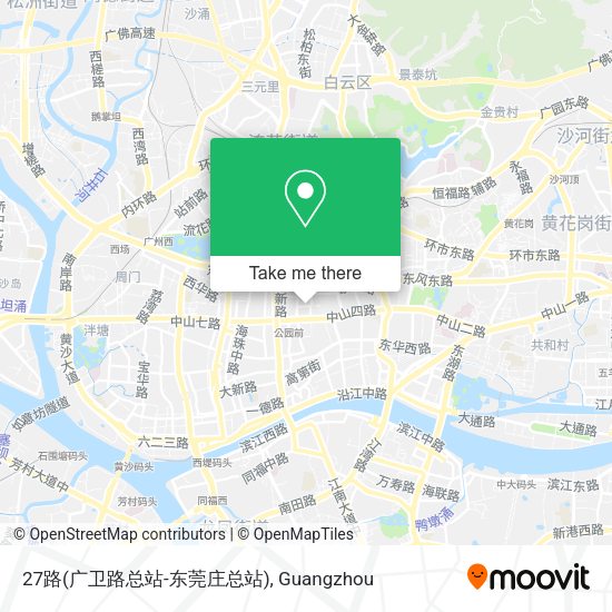 27路(广卫路总站-东莞庄总站) map