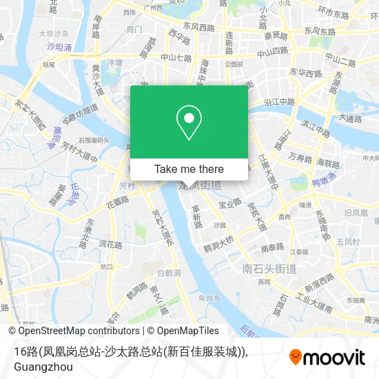 16路(凤凰岗总站-沙太路总站(新百佳服装城)) map