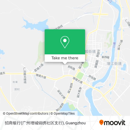 招商银行(广州增城锦绣社区支行) map