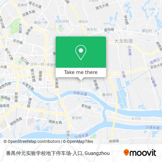 番禺仲元实验学校地下停车场-入口 map