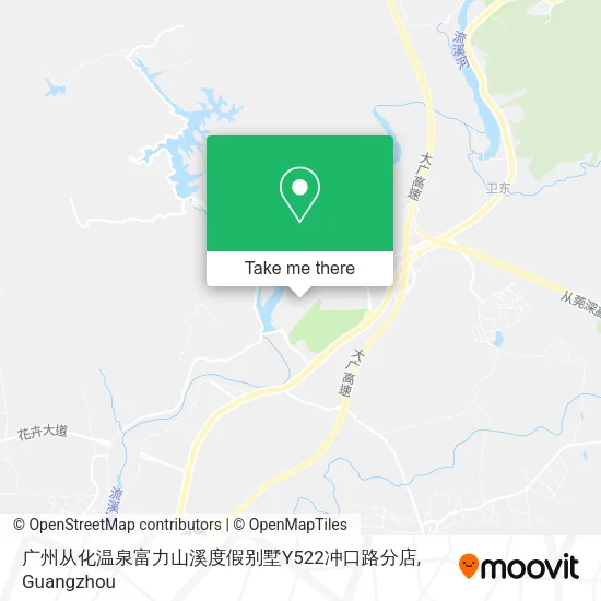 广州从化温泉富力山溪度假别墅Y522冲口路分店 map