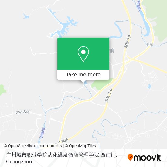 广州城市职业学院从化温泉酒店管理学院-西南门 map