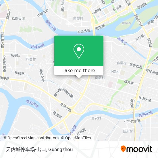 天佑城停车场-出口 map