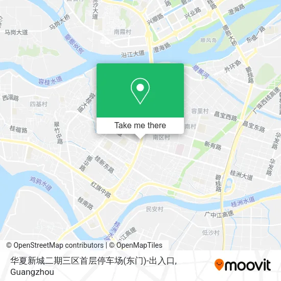 华夏新城二期三区首层停车场(东门)-出入口 map
