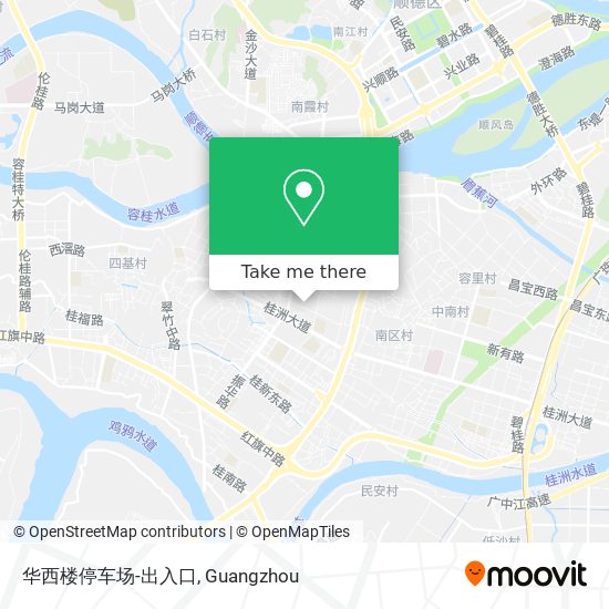 华西楼停车场-出入口 map