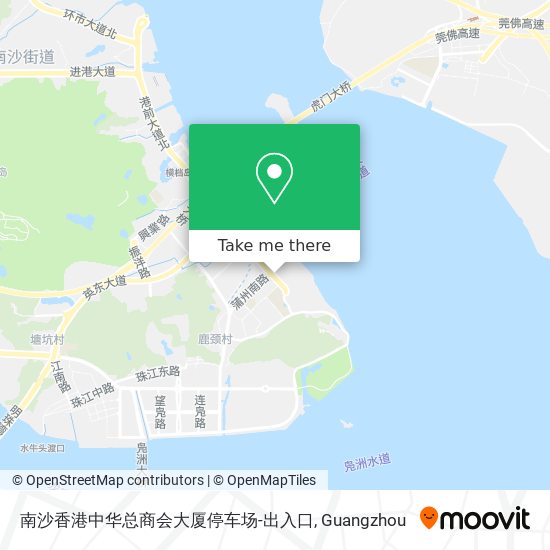 南沙香港中华总商会大厦停车场-出入口 map