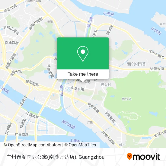 广州泰阁国际公寓(南沙万达店) map