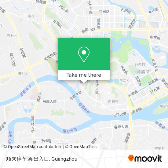 顺来停车场-出入口 map