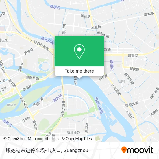 顺德港东边停车场-出入口 map