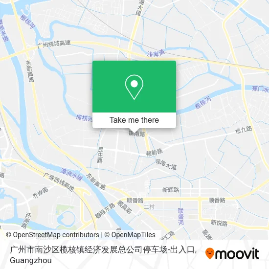 广州市南沙区榄核镇经济发展总公司停车场-出入口 map